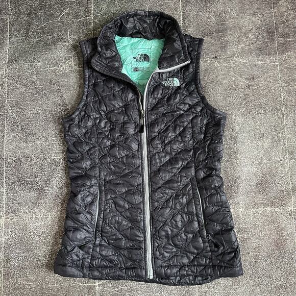 Women's The North Face Purple Teal Insulated Thermoball Puffer Vest Jacket Sz XS - Picture 1 of 4